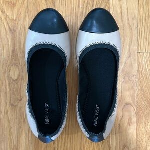 Nine West Good Girl ballet flats; color block two tone